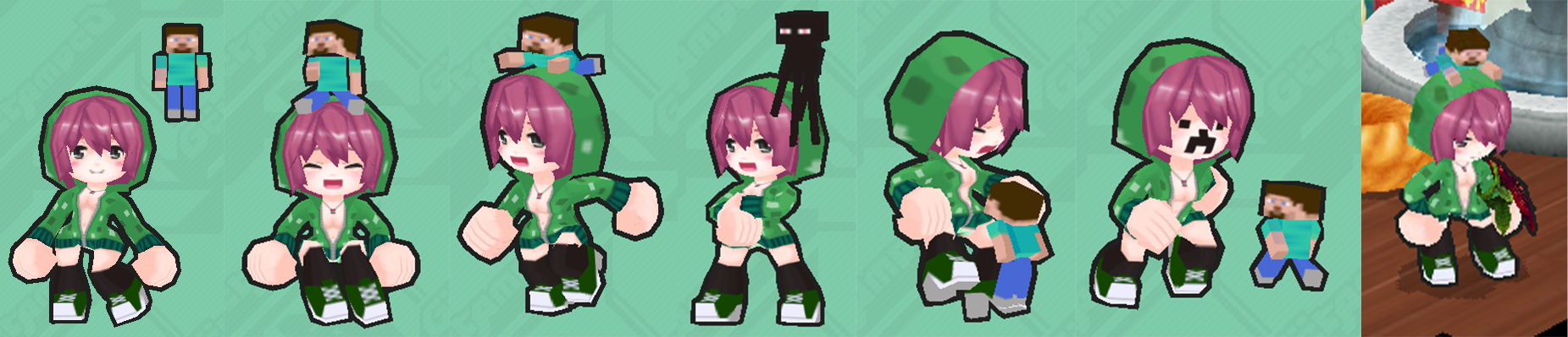 Minecraft - 苦力怕娘 Creeper Girl.png